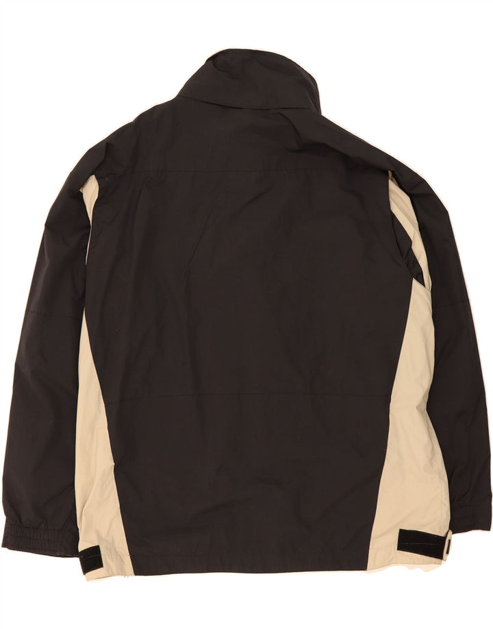 KAPPA Mens Windbreaker Jacket UK 44 2XL Black Colourblock Polyamide Vintage Kappa and Second-Hand Kappa from Messina Hembry 
