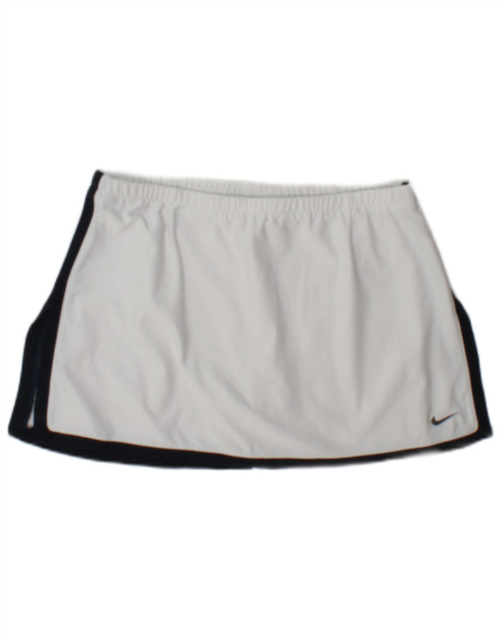 Nike Womens Mini Tennis Skirt US 8/10 Medium White Colourblock Polyester