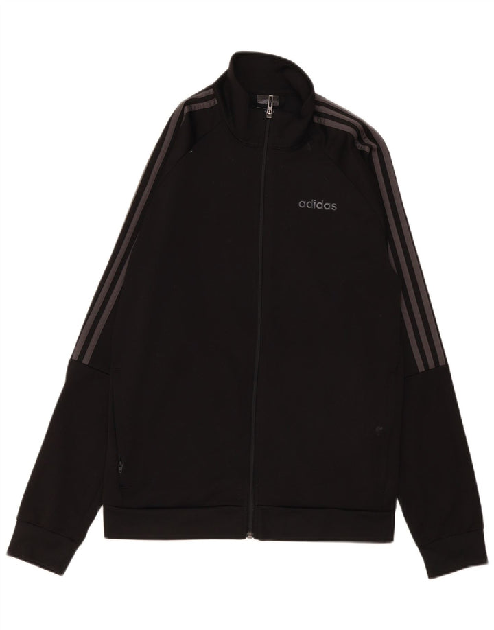 Adidas Herre Climalite Træningsdragt Topjakke UK 40/42 Medium Sort Polyester