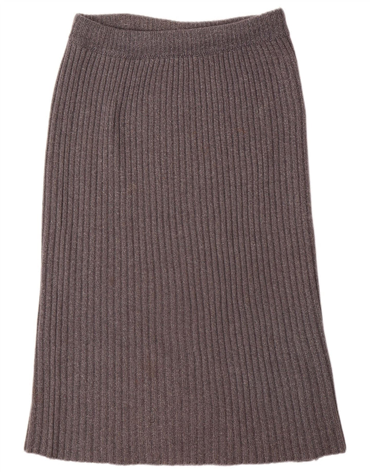 JOHN ROCHA Womens Midi Skirt Large W34 Grey Wool