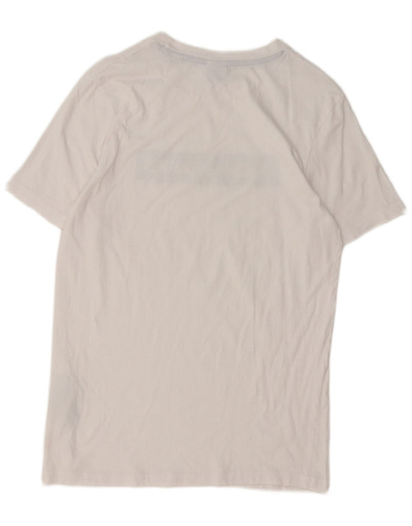 Jack & Jones Mens Graphic T-Shirt Top Large White Cotton