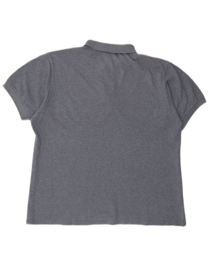 LACOSTE Mens Polo Shirt Size 5 Large Blue Cotton