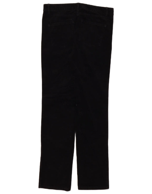 Marks & Spencer Womens High Waist Corduroy Trousers UK 12 Medium W32 L30 Bl