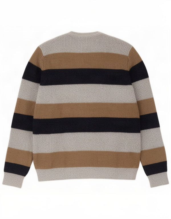 Marks & Spencer Pull à col rond pour homme Gris Large Colorblock