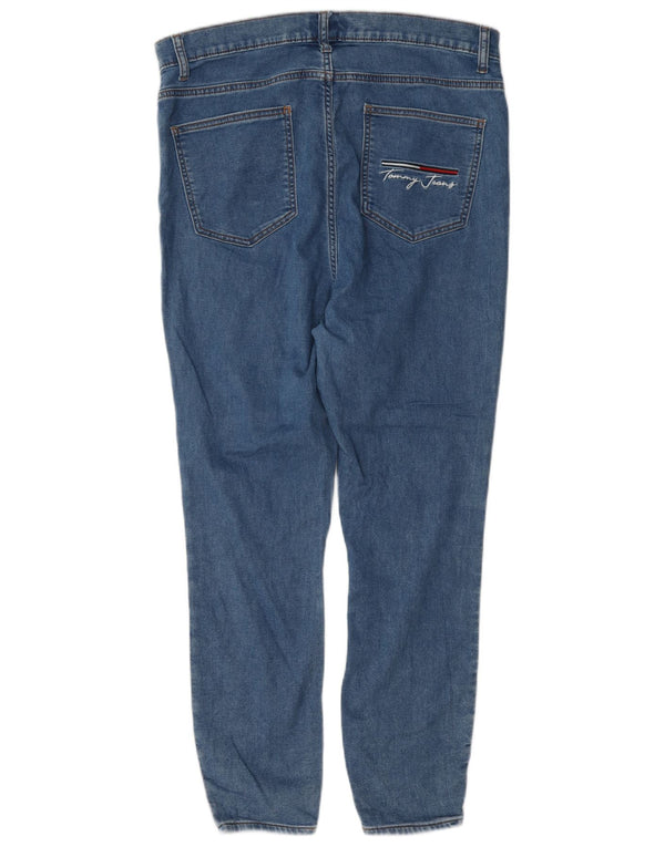Tommy Hilfiger Γυναικείο ψηλόμεσο γραφικό στενό τζιν US 14 XL W34 L27 Μπλε