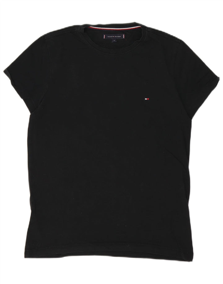 Tommy Hilfiger Mens T-Shirt Top Medium Black Cotton