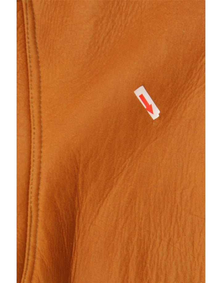 Vintage Herren Shearling Jacke IT 48 Mittelbraun