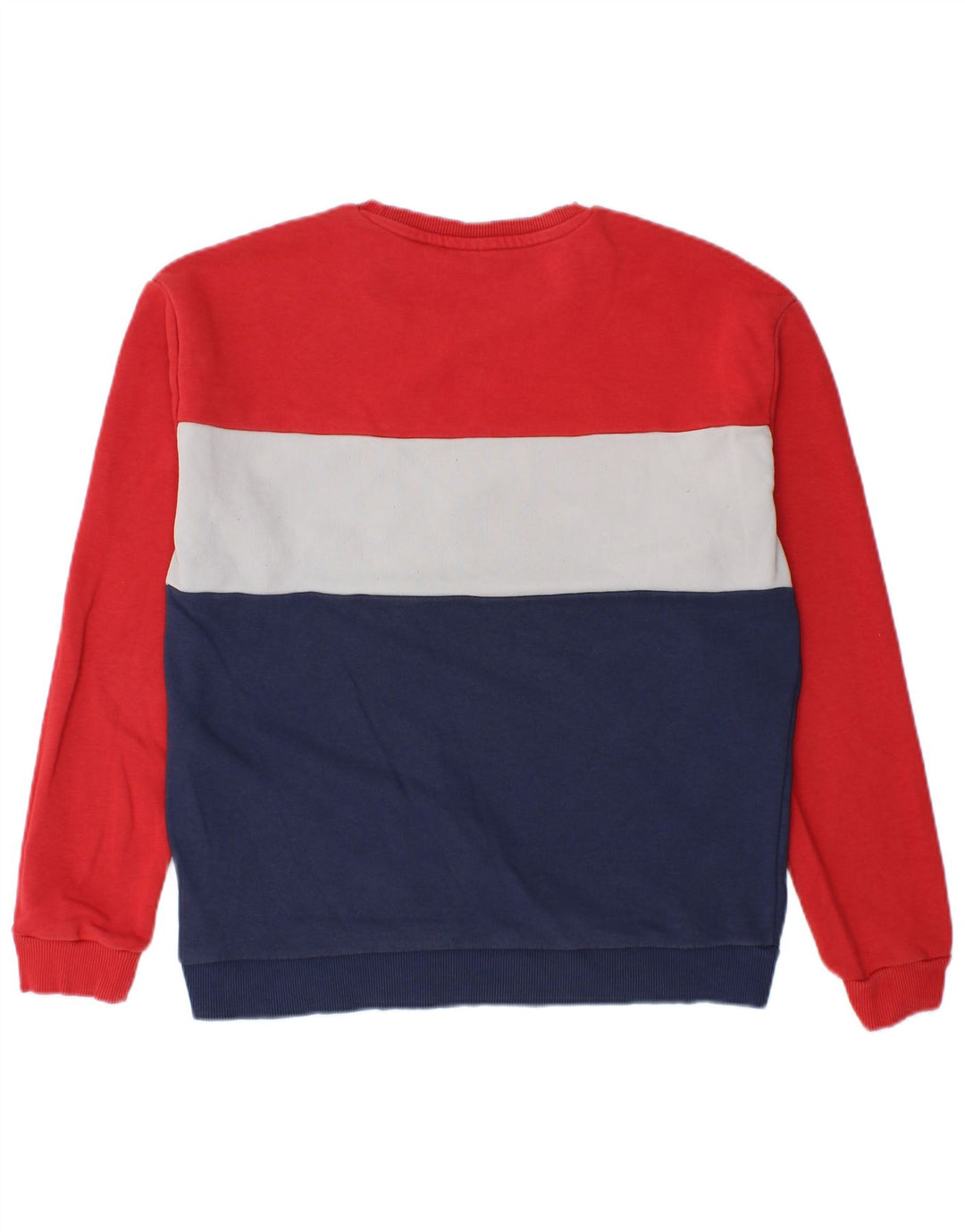 FILA Womens Sweatshirt Jumper UK 16 Large Multicoloured Colourblock