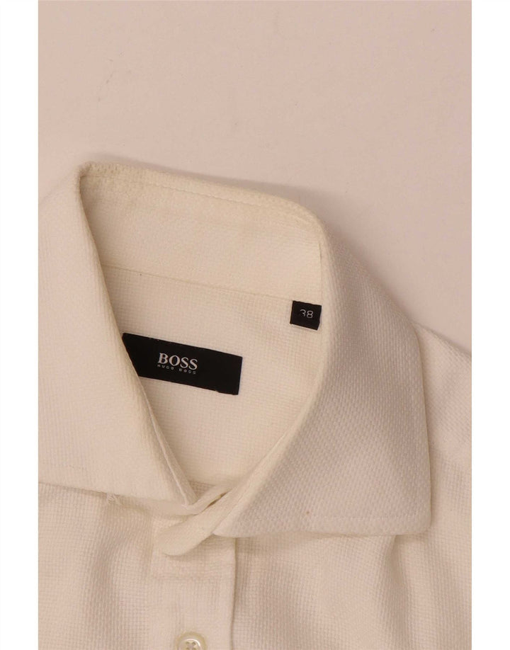 Camisa Hugo Boss Hombre Talla 38 Mediana Blanca