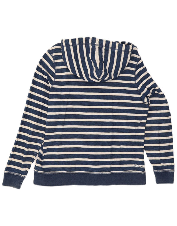 Felpa con cappuccio da donna Fat Face UK 12 Cotone gessato blu medio