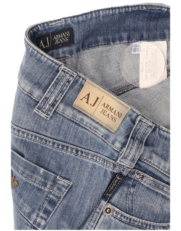 Armani Womens Straight Jeans W28 L30 Blue Cotton