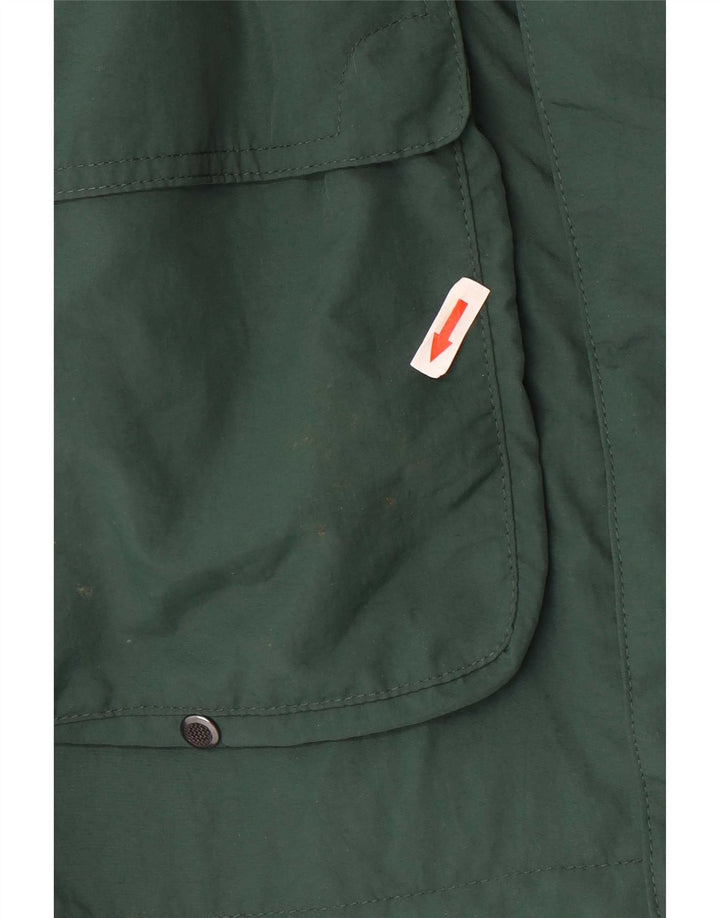 Vintage Mens Hooded Rain Jacket UK 40 Large Green Polyamide