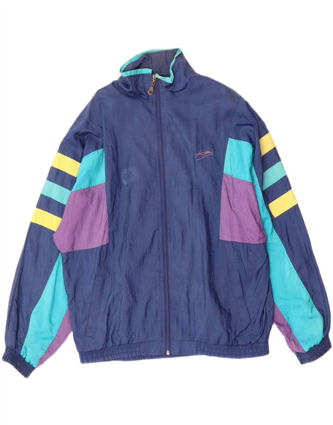 KILLTEC Mens Tracksuit Top Jacket XL Blue Colourblock Vintage Killtec and Second-Hand Killtec from Messina Hembry 