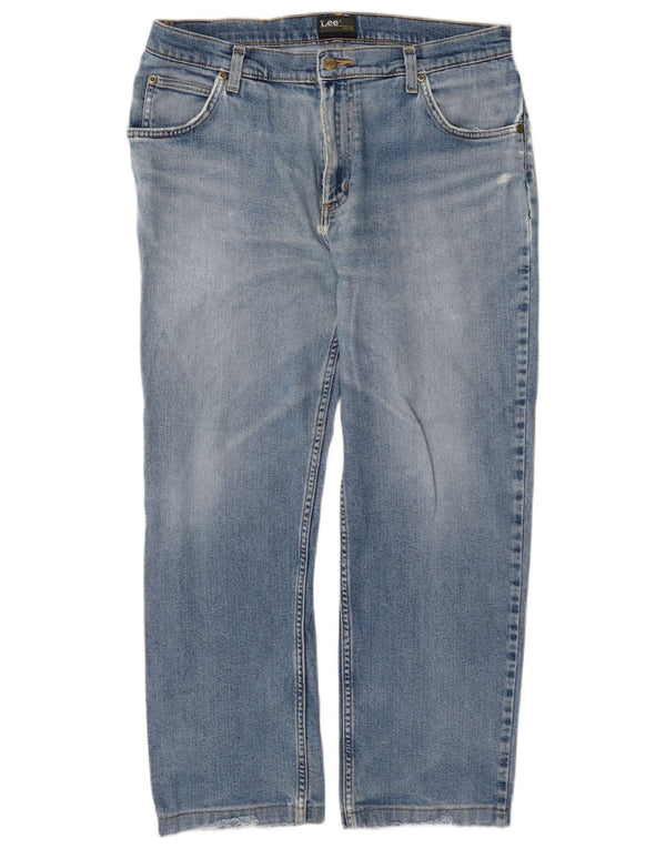 Lee Mens Brooklyn Straight Jeans W36 L27 Blue Cotton