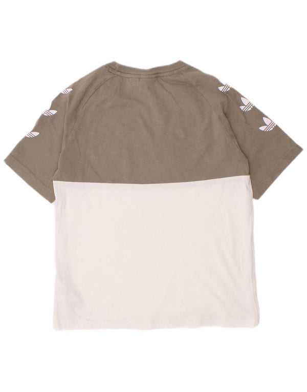 Camiseta Adidas Boys Graphic Top 6-7 Anos Branco Colorblock Algodão