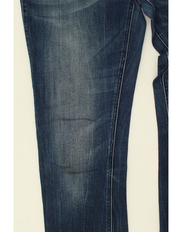 DESIGUAL Womens Graphic Slim Jeans W30 L29 Navy Blue Vintage Desigual and Second-Hand Desigual from Messina Hembry 