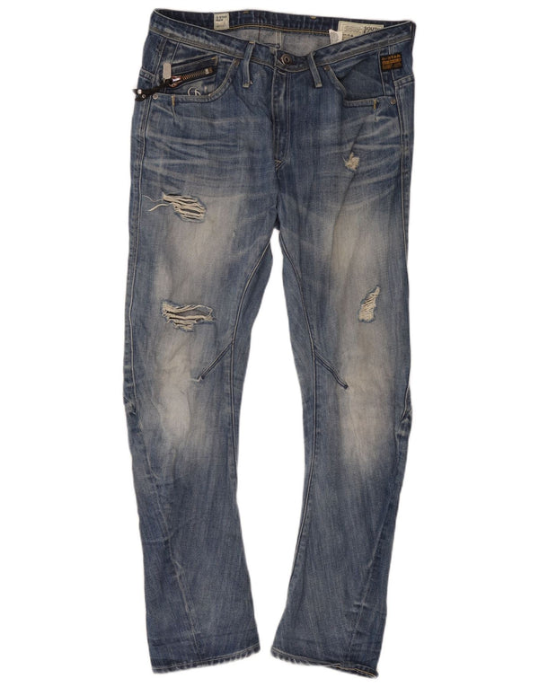 Ανδρικό G-Star Distressed Slim Jeans W29 L32 Μπλε βαμβακερό
