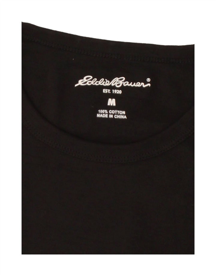 EDDIE BAUER Womens Top Long Sleeve UK 14 Medium Black Cotton Vintage Eddie Bauer and Second-Hand Eddie Bauer from Messina Hembry 