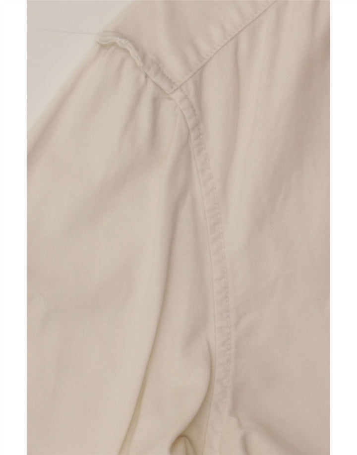 GAP Mens Standard Fit Shirt Medium White Cotton Vintage Gap and Second-Hand Gap from Messina Hembry 