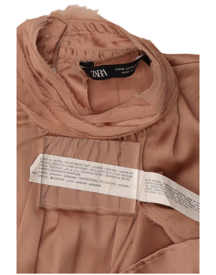 ZARA Womens Sleeveless Blouse Top UK 12 Medium Pink Polyester