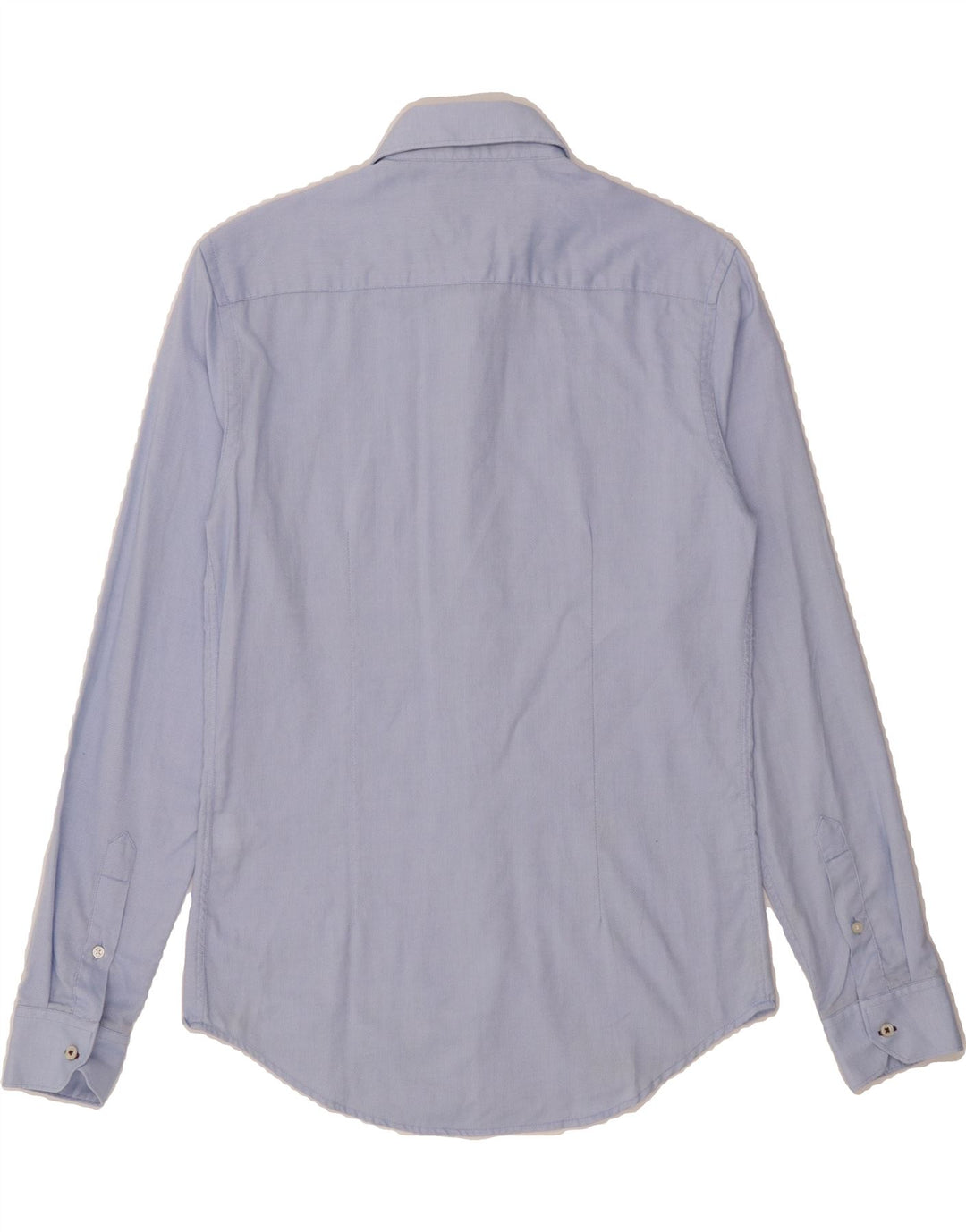 ZARA Mens Slim Fit Shirt Small Blue Cotton Vintage Zara and Second-Hand Zara from Messina Hembry 
