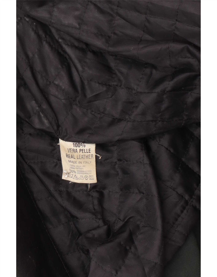 Cappotto oversize in pelle con cappuccio da donna Kiros IT 48 XL Nero