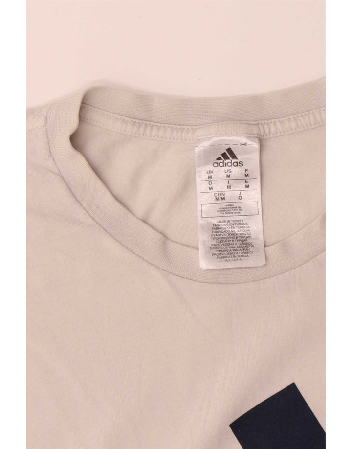 Adidas Grafisk T-shirt top til mænd Medium hvid bomuld