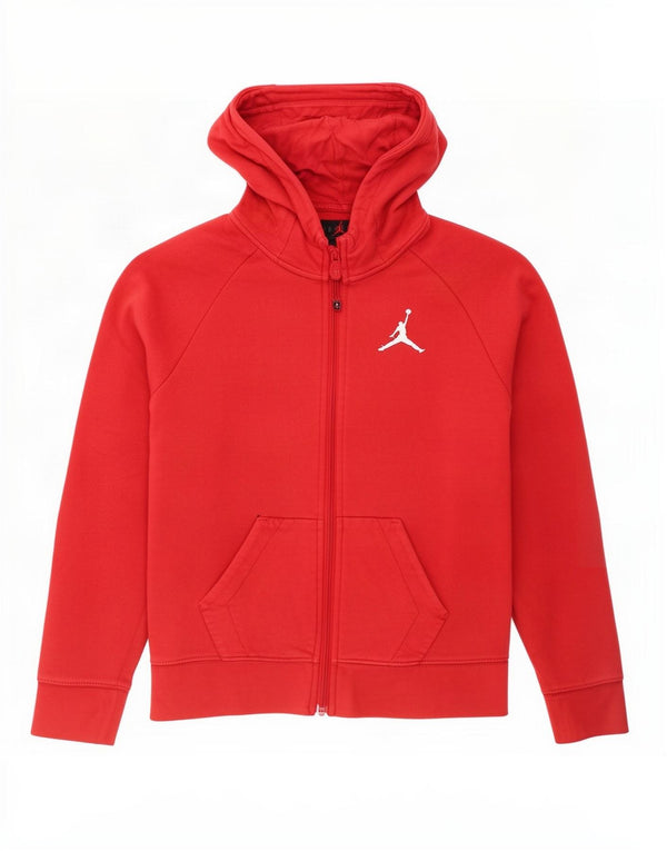 Jordan Boys Hættetrøje med lynlås 12-13 år Stor Rød