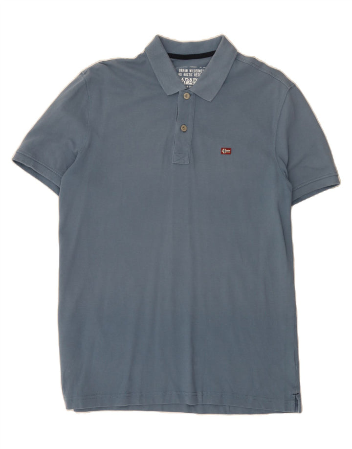 NAPAPIJRI Mens Polo Shirt Large Blue Vintage Napapijri and Second-Hand Napapijri from Messina Hembry 
