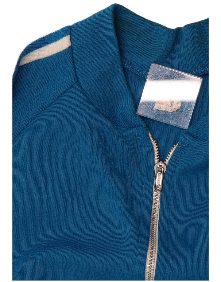 Giacca da ginnastica vintage da uomo in acrilico blu medio