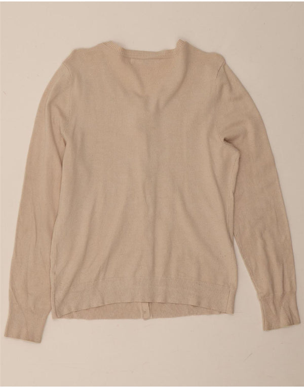 John Lewis Damen-Cardigan-Pullover UK 12 Mittelbeige Viskose