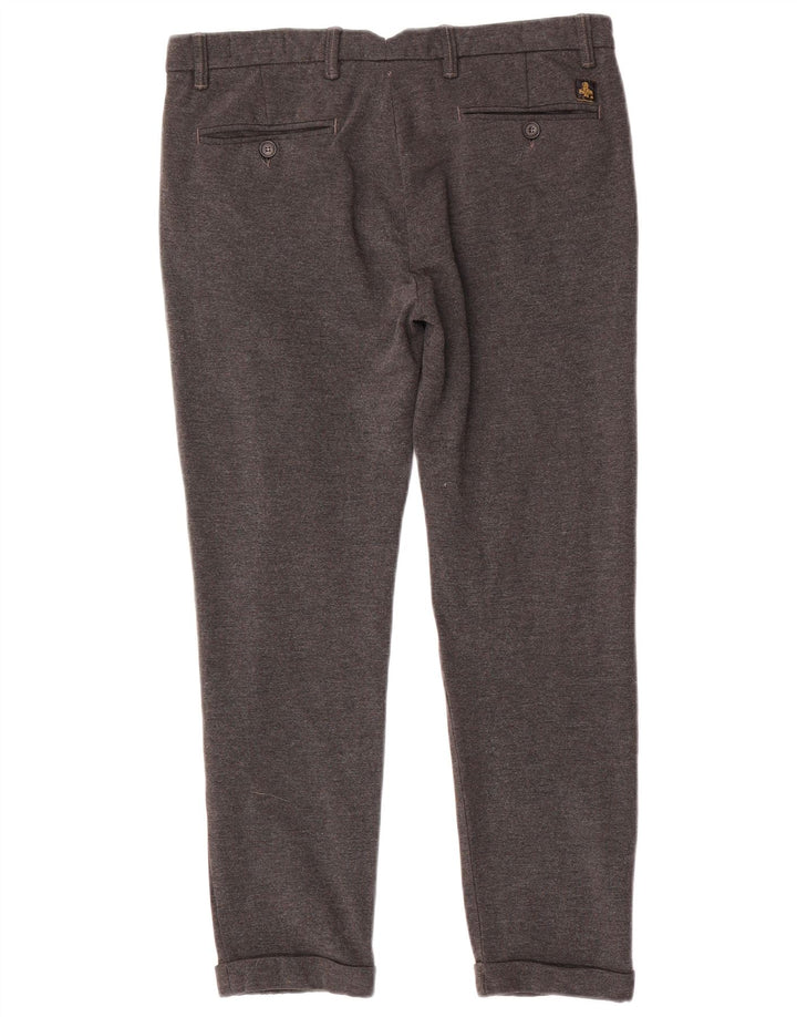 Refrigiwear Mens Slim Chino Trousers W32 L28 Grey Polyamide