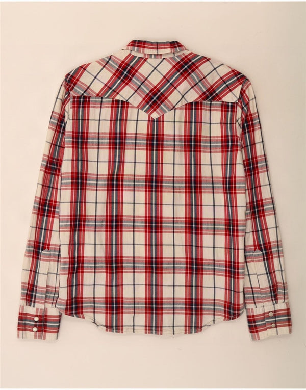 Levi's Mens Shirt Medium Red Check Cotton