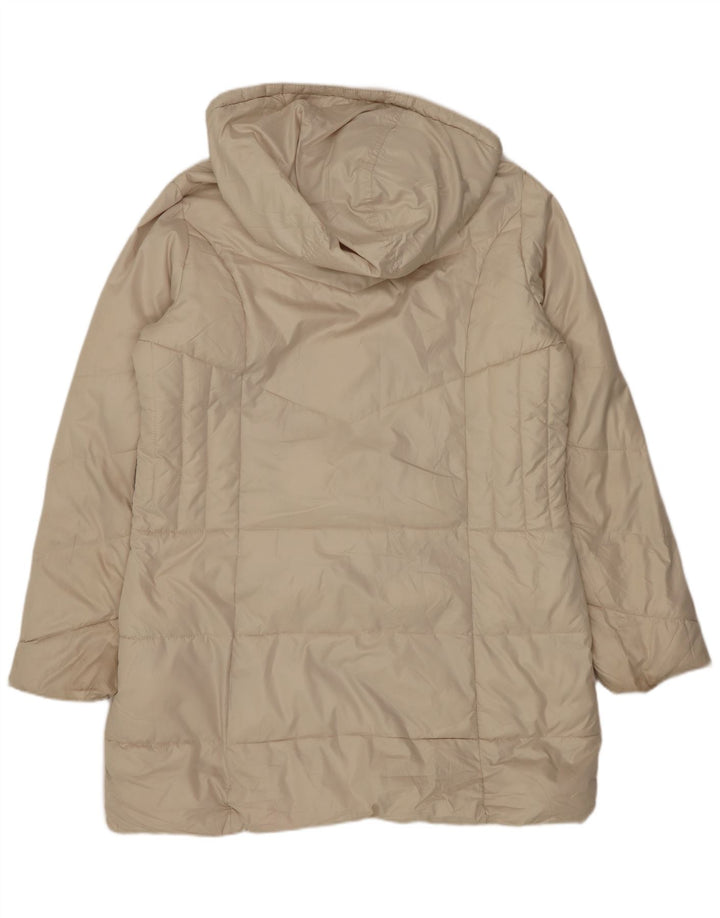 Marks & Spencer Womens Hooded Oversized Padded Coat UK 14 Medium Off White