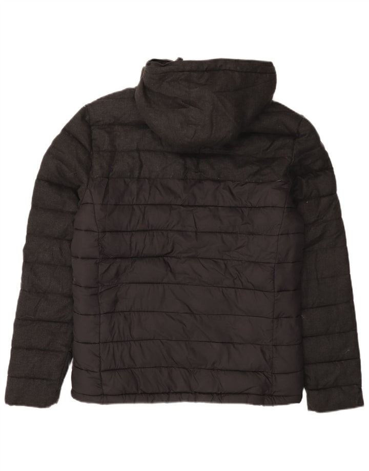 Giacca imbottita con cappuccio da uomo Superdry UK 38 Nylon grigio medio