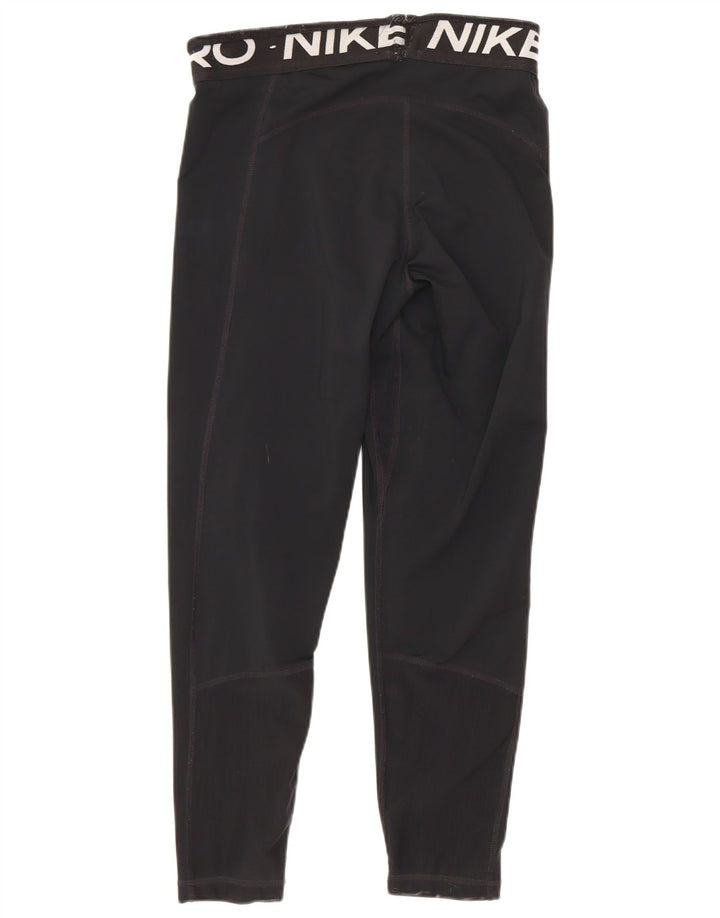 Nike Womens Capri Graphic Leggings UK 8 Small Black