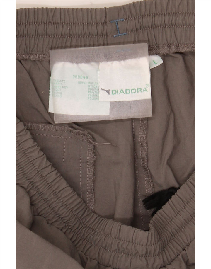 Diadora Mens Tracksuit Trousers Large Grey Polyamide