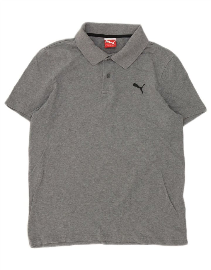 Puma Mens Polo Shirt Medium Grey Cotton