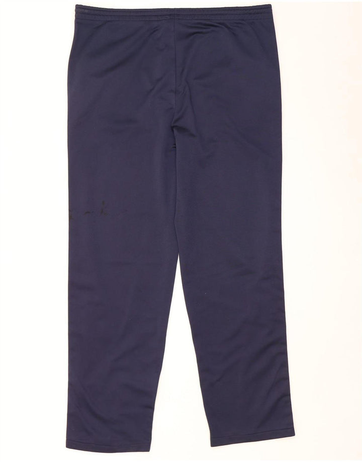 Fila Mens Tracksuit Trousers Medium  Navy Blue Colourblock Polyester
