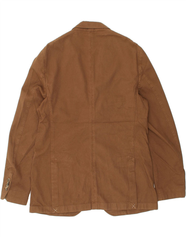 MASSIMO DUTTI Herre 2-knaps blazerjakke EU 56 XL Brun Bomuld