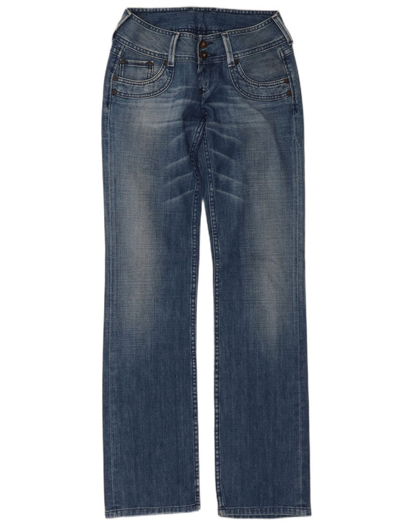 PEPE Jeans Womens Straight W28 L34 Blue Bumbac
