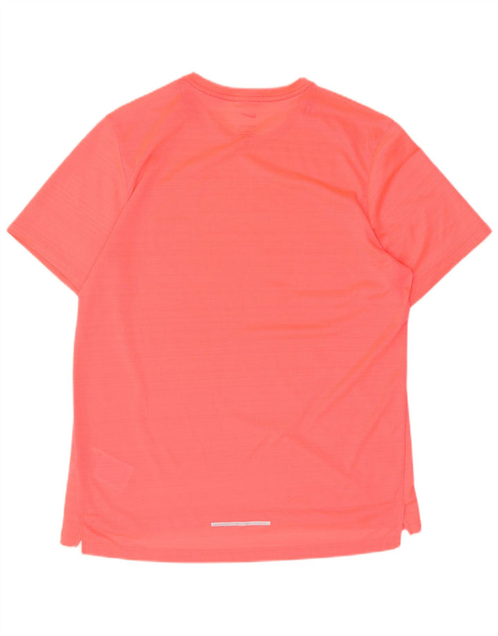 Męski T-shirt Nike Dri Fit Top, średni różowy poliester