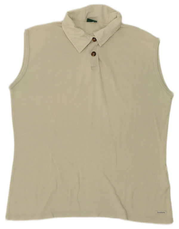 Invicta Damen Ärmelloses Poloshirt UK 18 XL Grüne Baumwolle