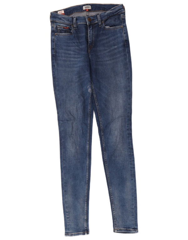 Tommy Hilfiger Damen Mid Rise Skinny Jeans W26 L32 Blaue Baumwolle