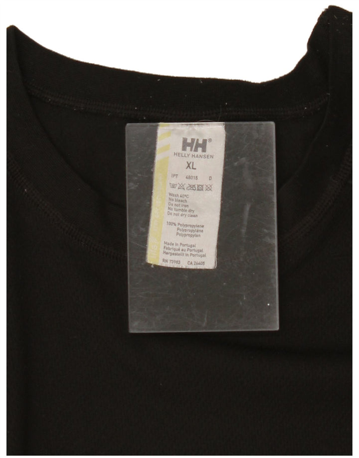 HELLY HANSEN Womens Graphic Top Long Sleeve UK 18 XL Black Polyester