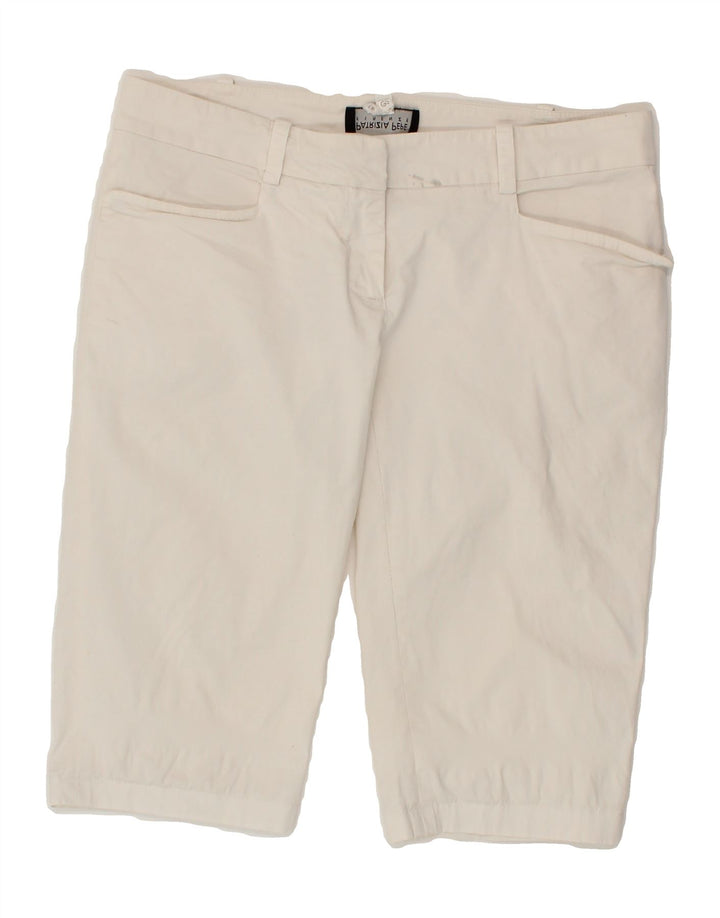 PATRIZIA PEPE Womens Firenze Bermuda Shorts IT 44 Medium W30  White Vintage Patrizia Pepe and Second-Hand Patrizia Pepe from Messina Hembry 