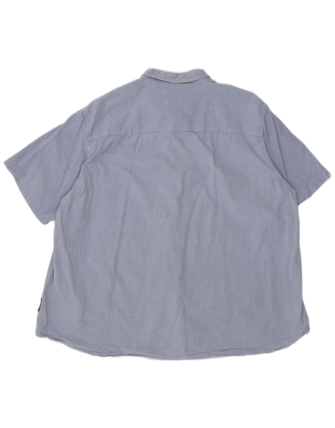 French Connection Mens Short Sleeve Shirt 2XL Blue Cotton