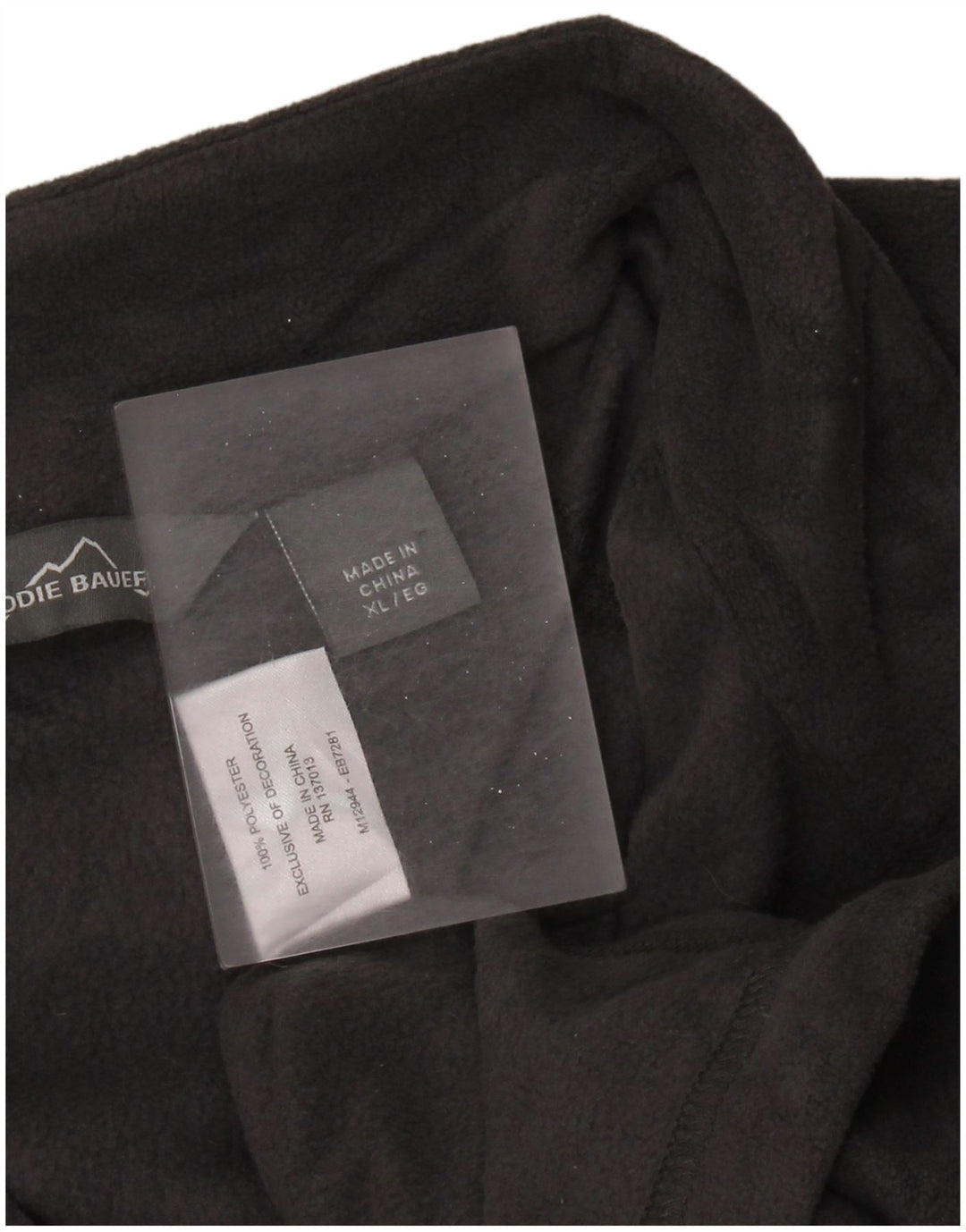 EDDIE BAUER Mens Zip Neck Fleece Jumper XL Grey Polyester