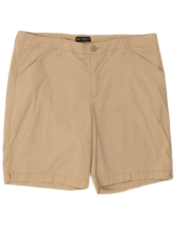 Lee Damen-Shorts mit mittelhohem Bund und normaler Passform, legere Shorts, US 18, 2XL, W38, beige Baumwolle