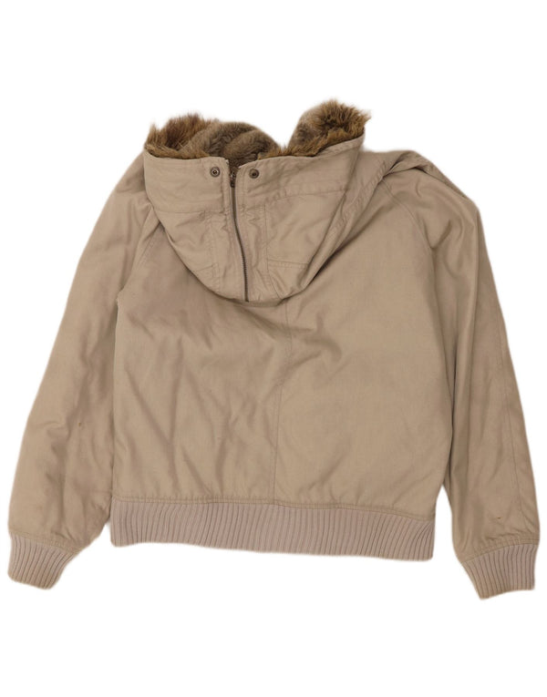 Woolrich Ανδρικό Bomber Jacket με κουκούλα UK 38 Medium Beige Nylon